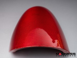 FIAT 500 Instrument Cover - Carbon Fiber - Red Candy